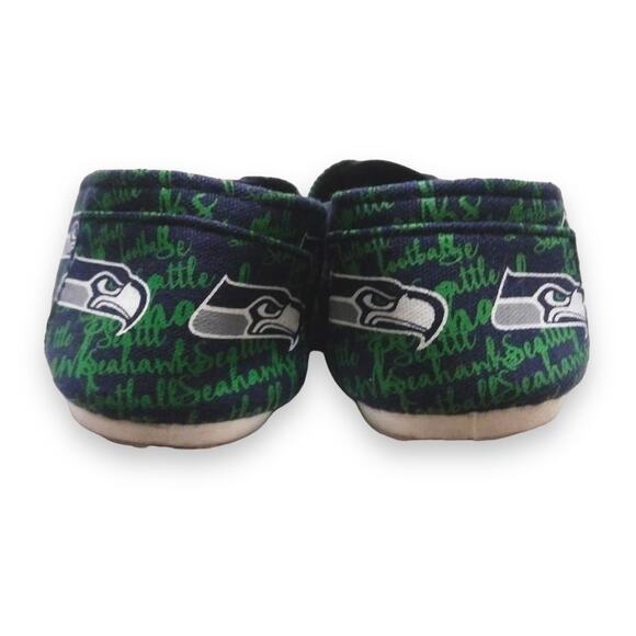 Seattle Seahawks NFL Slip On Flats Logo Round Toe - Picture 4 of 8